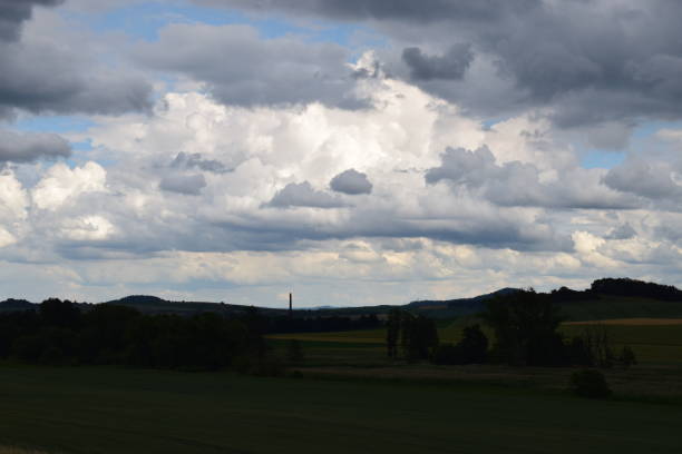 istock dark clouds in rail storm over Eifel landscape 1157390007