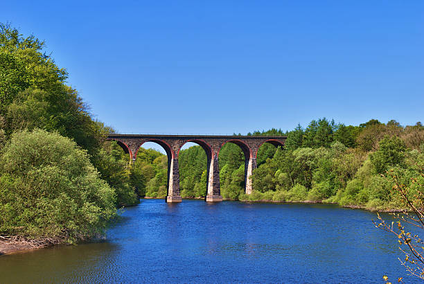 istock Victorian Railway Viaduct Crossing Lake 115739180