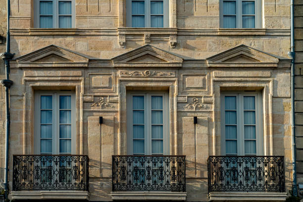 Bordeaux, France upstairs window in a residential street.