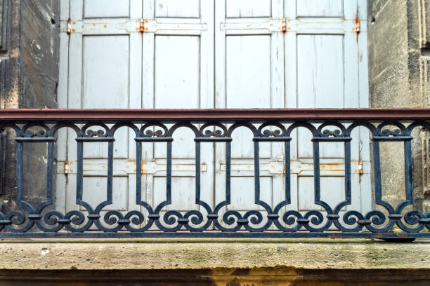 Bordeaux, France upstairs window in a residential street.