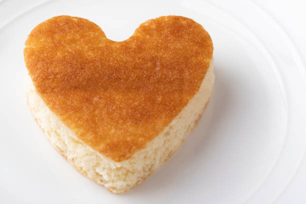istock Heart shape confection on white plate 1157404299