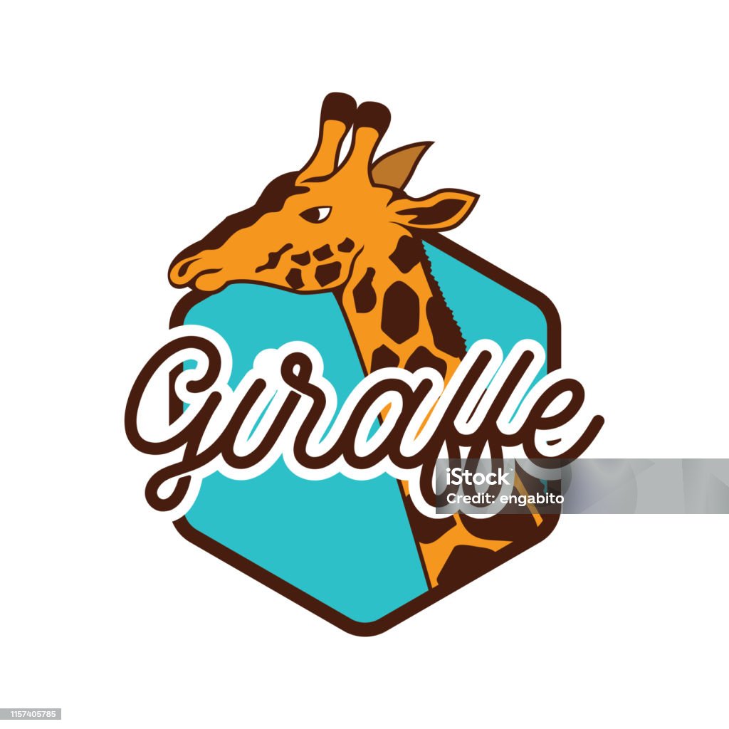 Vetores de Ícone Do Giraffe Isolado No Fundo Branco Ilustração Do Vetor