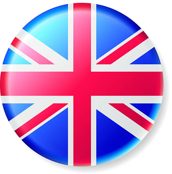 英国国旗サテンボタン - brittania点のイラスト素材／クリップアート素材／マンガ素材／アイコン素材