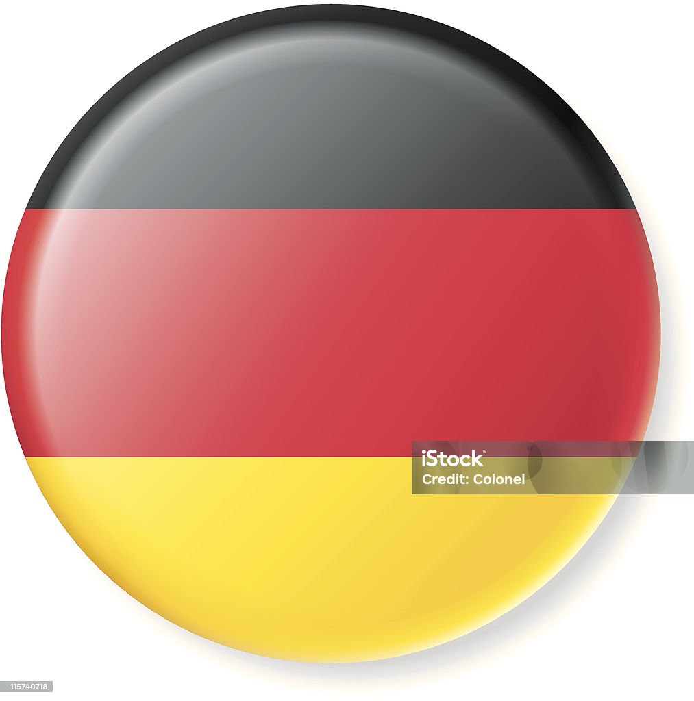 Alemanha botão de bandeira de cetim - Vetor de Alemanha royalty-free
