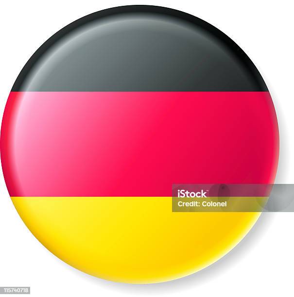 Vetores de Alemanha Botão De Bandeira De Cetim e mais imagens de Alemanha - Alemanha, Bandeira, Bandeira Alemã