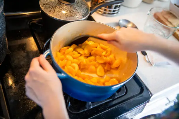 Photo of Boiling Apricots for Jam