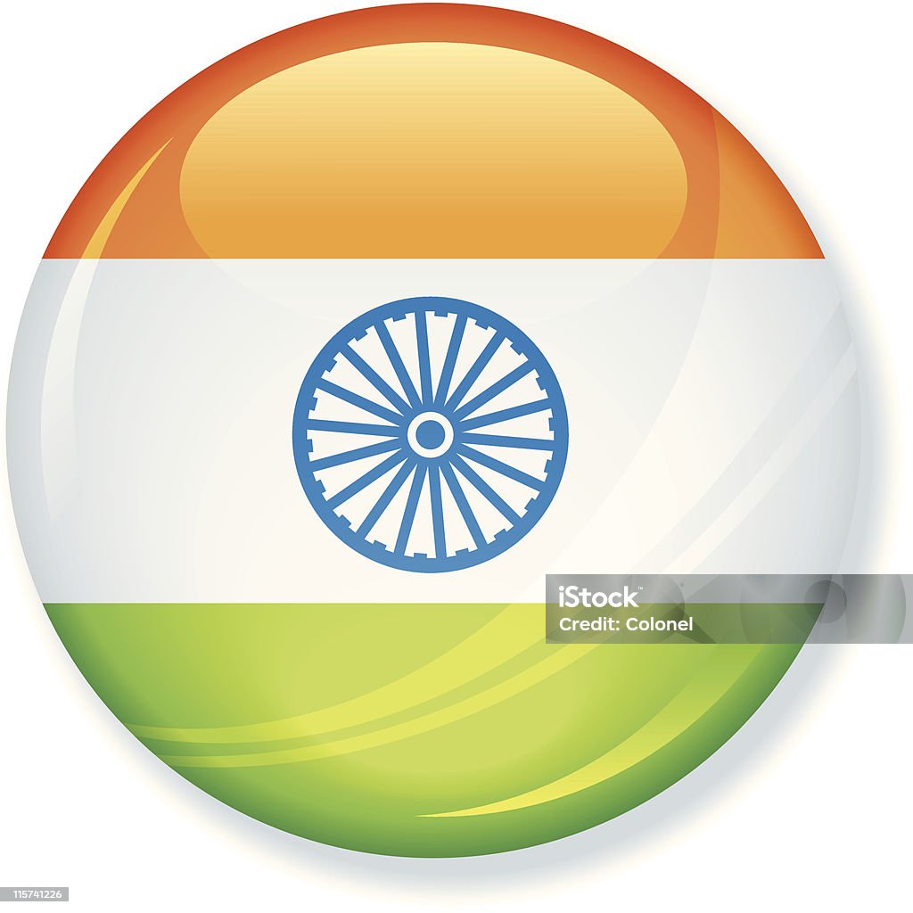 India Using Button India Flag Super Glossy Button Stock Illustration - Download Image Now ...