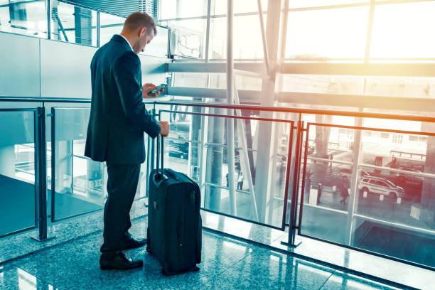 istock Businessman at an airport. 1157414119