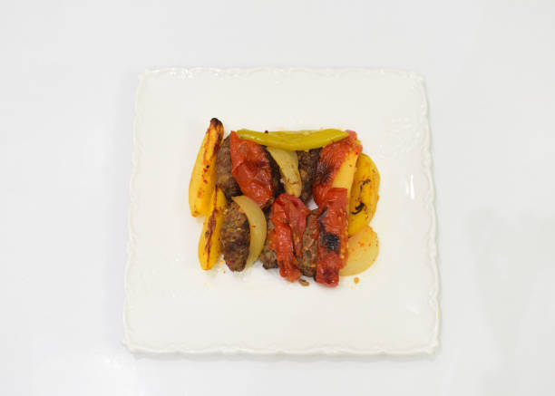 istock meal on the plate that grilled tomato patato meat 1157422025