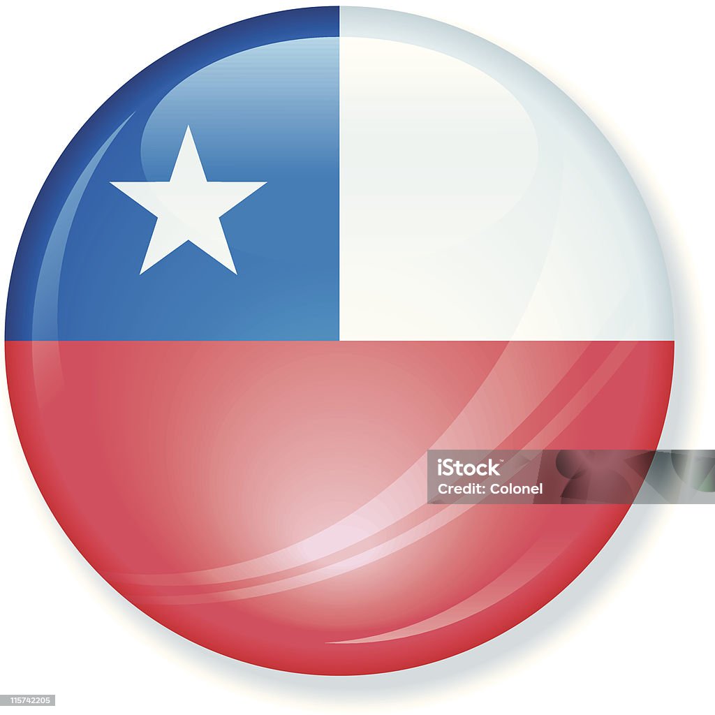 Чили Флаг Super глянцевой - Векторная графика Без людей роялти-фри