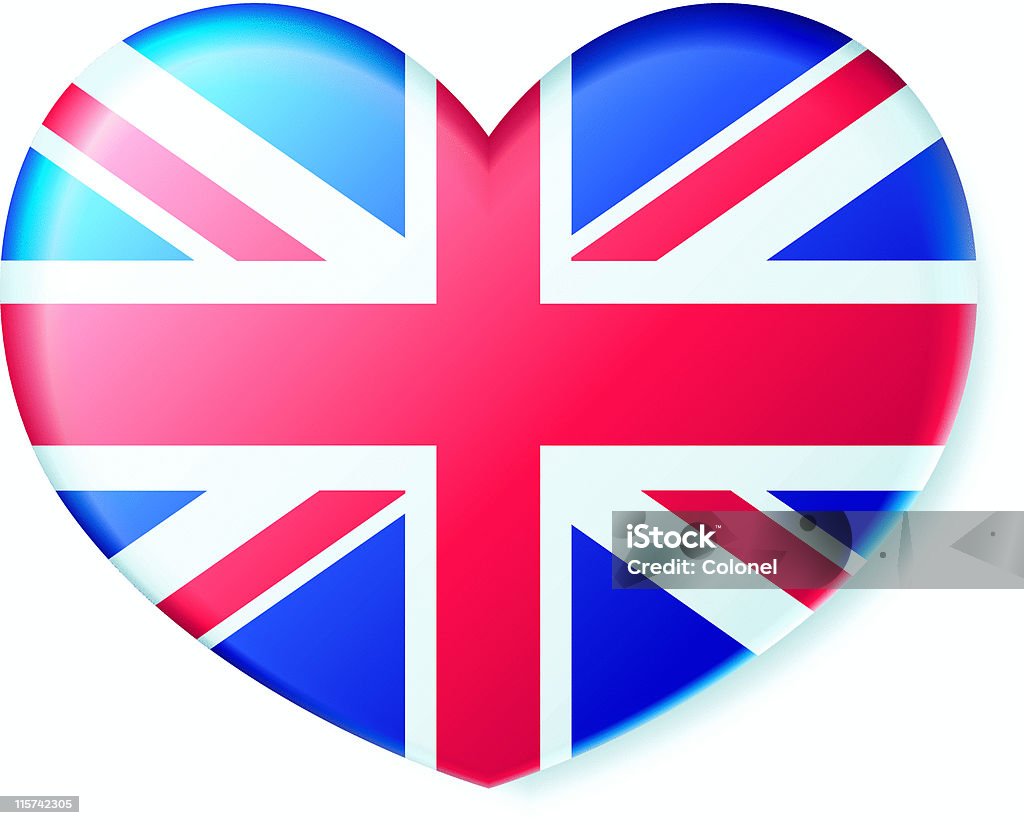 Patriotismus-Britain Herz! - Lizenzfrei Britische Flagge Vektorgrafik