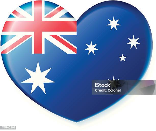 Patriotismusaustralische Herz Stock Vektor Art und mehr Bilder von Australien - Australien, Australische Flagge, Farbbild