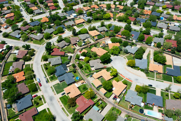 istock Birds Eye View of Housing Development in USA 1157424377