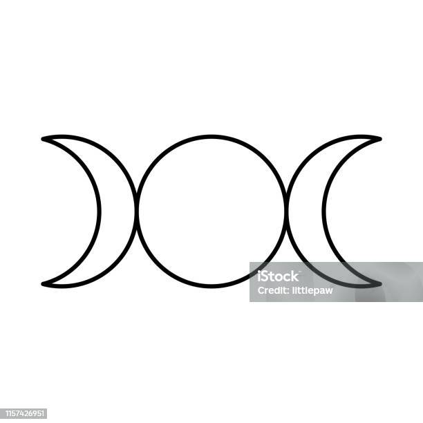Triple Goddess Symbol Moon Phases Maiden Mother And Crone Mythology Wicca  Witchcraft Vector Illustration Stock Illustration - Download Image Now -  iStock