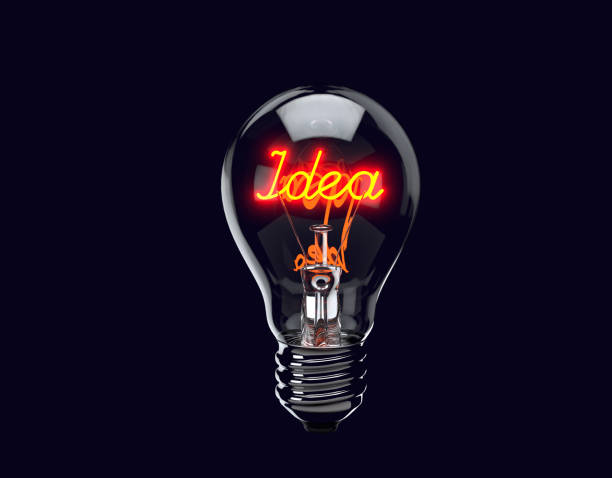 istock Light bulb illuminates with word idea. Brand Concept. 3d render 1157426998