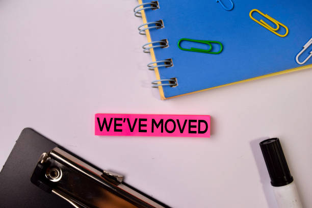 istock We've Moved on sticky notes isolated on white background. 1157430456