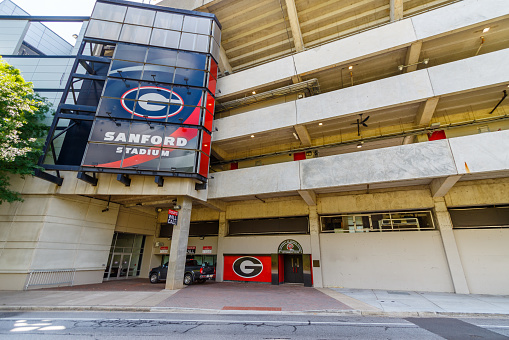 Athens, GA, USA - May 3: Sanford Stadium on May 3, 2019 at the University of Georgia in Athens, Georgia.