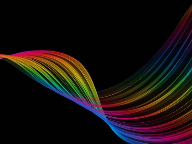 istock Abstract background, futuristic wavy 1157432695