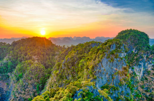 istock Majestic mountain landscape at sunset 1157434775