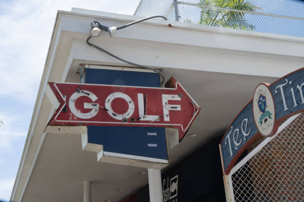 Vintage sign for miniture golf course, June 8, 2019, Stone Harbor, New Jersey, USA.