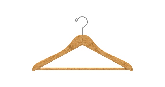 Clothe hanger isolated 3D Rendering