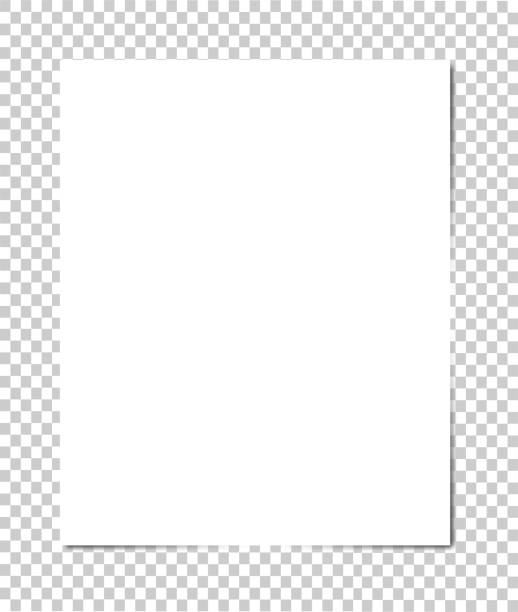 孤立した背景にリアルなスタイルの影を持つ用紙。 - stationary sheet template paper点のイラスト素材／クリップアート素材／マンガ素材／アイコン素材