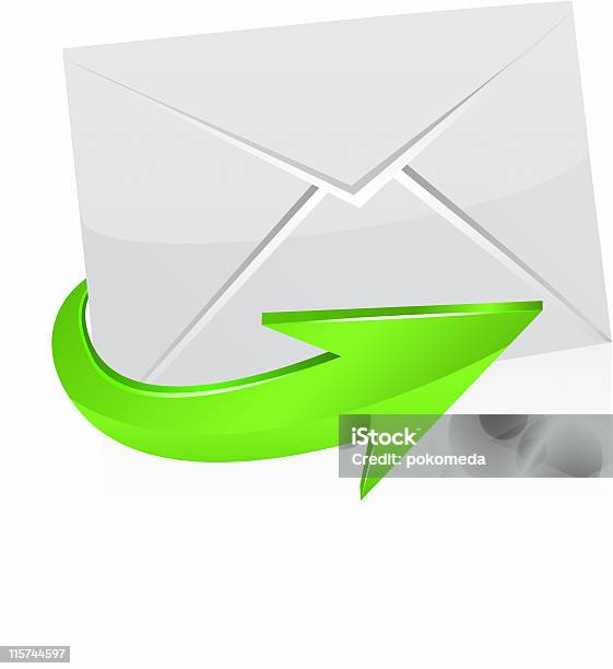 Mail Icon Stock Illustration - Download Image Now - Arrow Symbol, Color Image, Connection