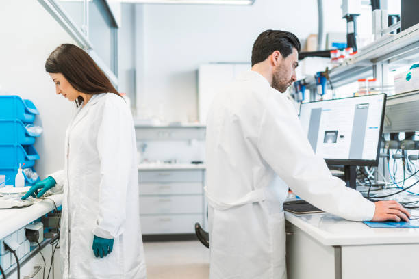 istock Lab partners working on experiment in research laboratory 1157447768
