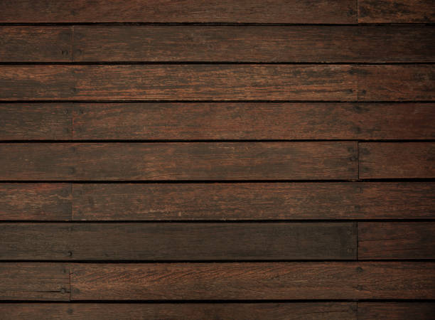 textura de suelo de cubierta de madera marrón natural - old plank outdoors selective focus fotografías e imágenes de stock