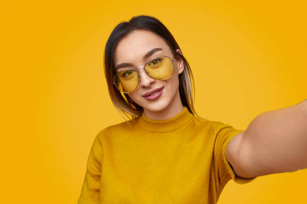 istock Pretty woman taking selfie 1157459041
