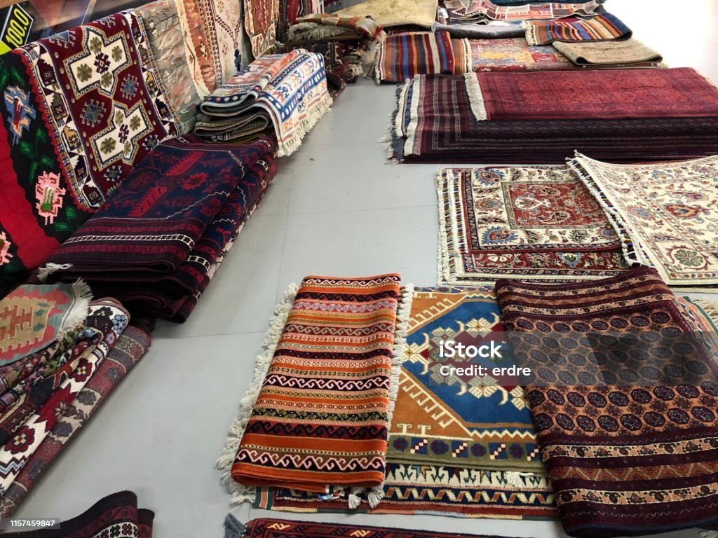 Carpet Turkish Carpet Rug Stock Photo