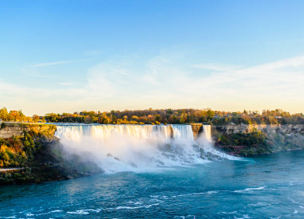 istock American side of Niagara Falls at sunset. 1157464087