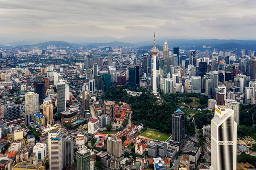 Aerial view of the Kuala Lumpur