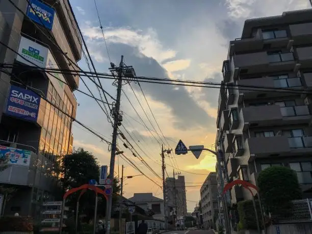 Photo of Sunset city in tokyo japan
