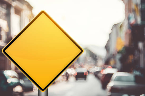 Green blank road sign