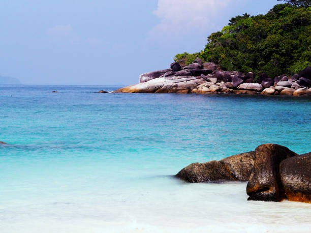 istock Paradise beach blue sky sand sun daylight 1157487897