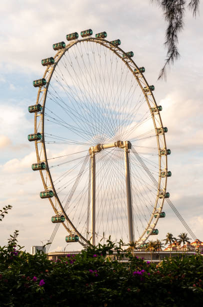 The singapore flyer seen isolated in a cloudy afternoon