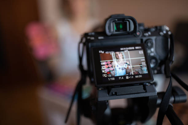 istock Beautiful young woman vlogging about cosmetics 1157497257