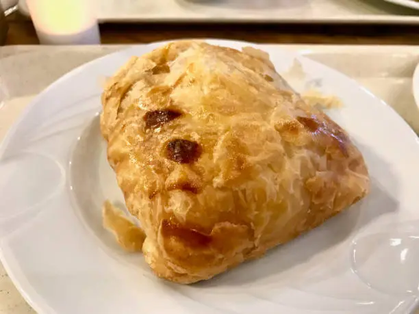 Turkish Puff Pastry Borek Talas Boregi made with Millefeuille. Traditional Food.