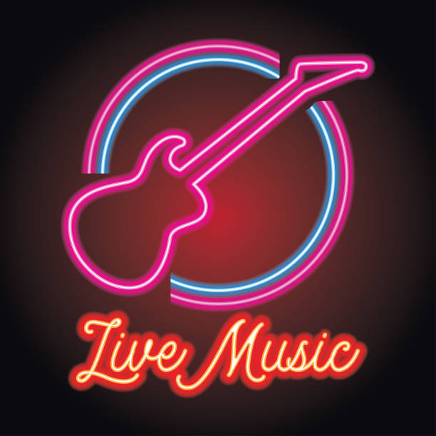 istock Music icon with neon sign effect for world music day 1157506724