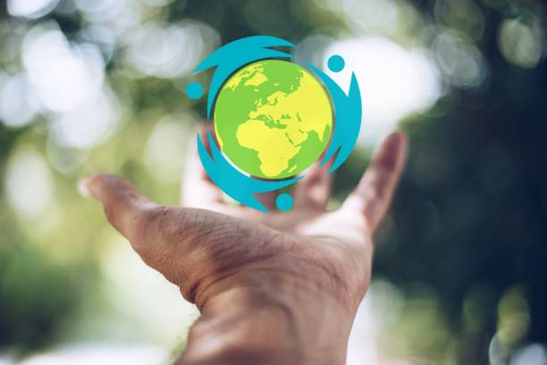 istock Creative idea Green earth in Hand, Inspiration, Ecology concept 1157510064