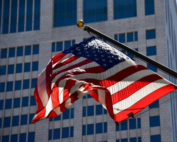 istock American Flag in New York 1157512420