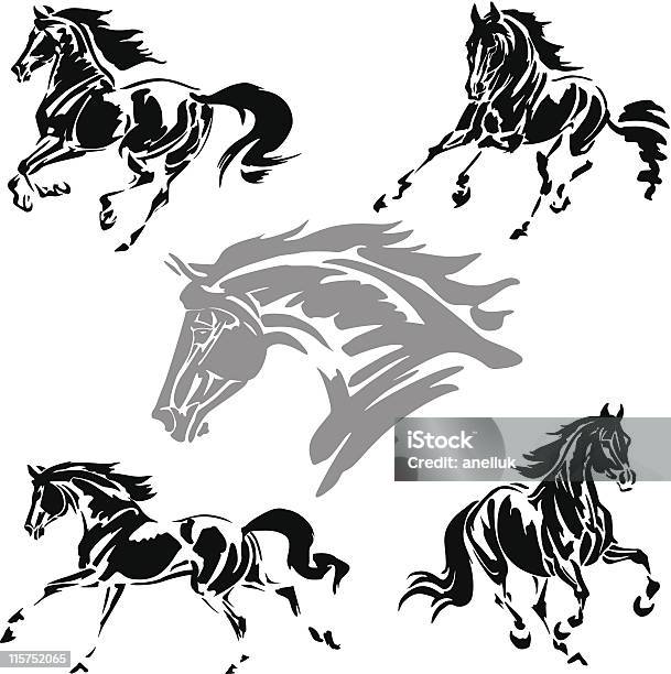 Galloping Horses Stock Illustration - Download Image Now - Horse, Running, Gallop - Animal Gait