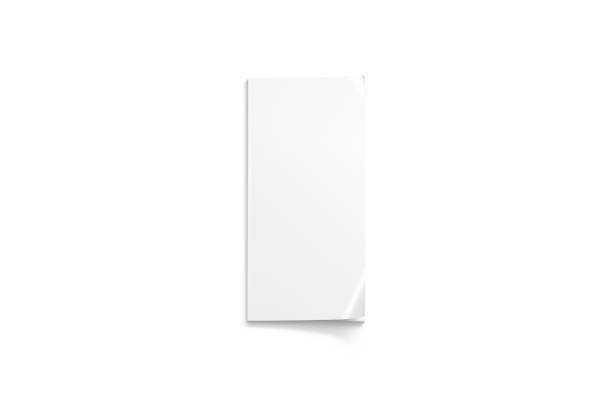 istock Blank white thin close magazine mockup, a6 top view 1157527677