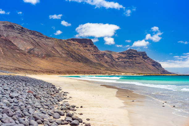 istock Playa del Risco de Famara, Beach, Cliff, Lanzarote, Spain 1157530501
