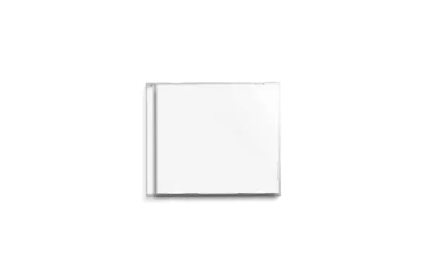 Photo of Blank white cd case closed mock up, top view, isolated