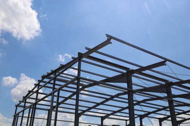 istock Commercial building, trade hall under construction 1157551353