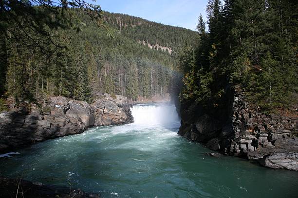 Overlander Falls, Fraser River, B.C., Canada. stock photo