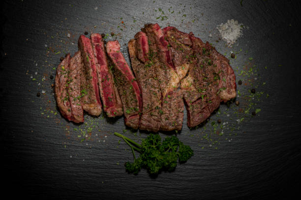 istock Grilled flat iron steak shot in flat lay style 1157552967