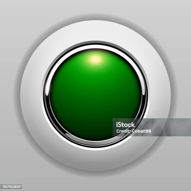 Ilustración de Botón 3d Verde y más Vectores Libres de Derechos de ...